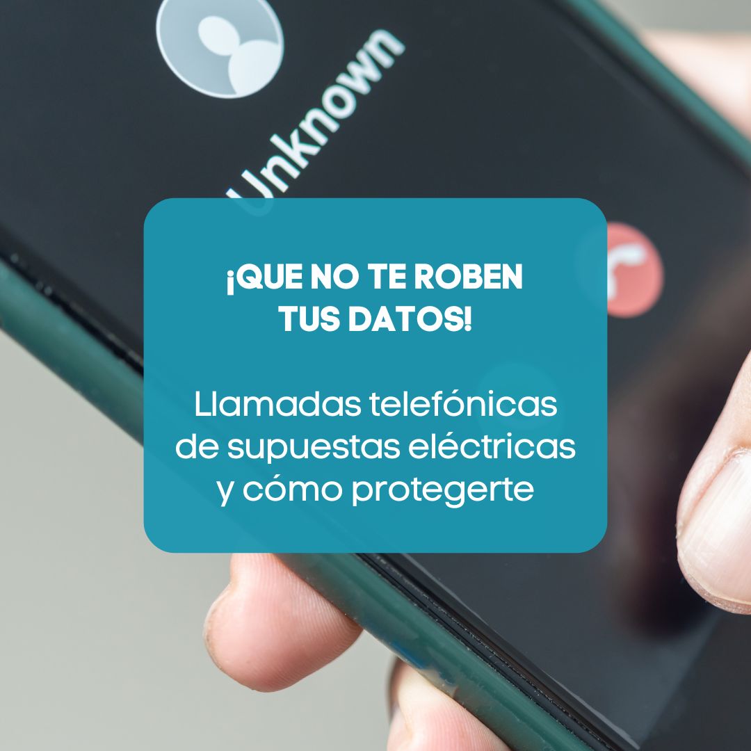 Llamada de número desconocido a un móvil simulando una suplantación de identidad de una compañía eléctrica